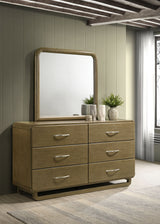 Amsbury Nutmeg 6-drawer Dresser and Mirror by Coaster at Eve Furniture