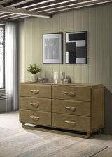 Amsbury Nutmeg 6-Drawer Dresser by Coaster at Eve Furniture