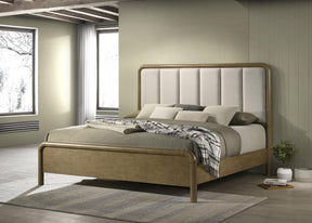 Amsbury Nutmeg Upholstered Queen Bed by Coaster at Eve Furniture