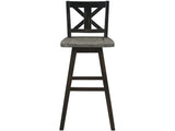 Amsonia Black Swivel Pub Counter Height Chairs, Set of 2 by Homelegance at Eve Furniture