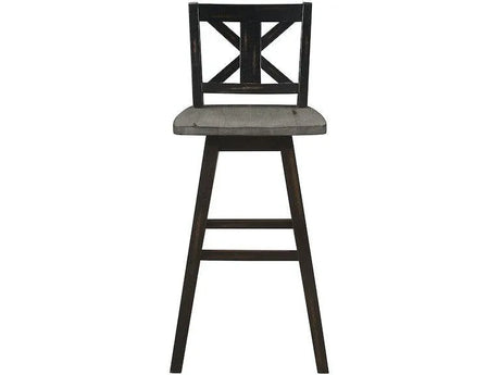 Amsonia Black Swivel Pub Counter Height Chairs, Set of 2 by Homelegance at Eve Furniture