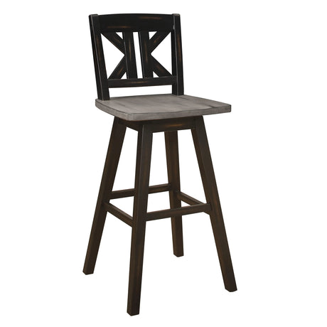 Amsonia Black Swivel Pub Counter Height Chairs, Set of 2 by Homelegance at Eve Furniture