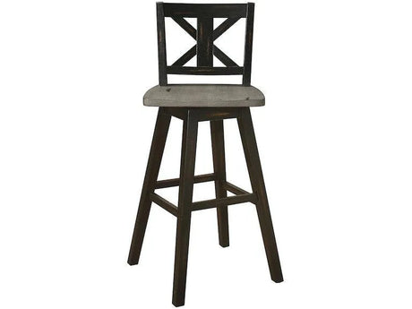 Amsonia Black Swivel Pub Counter Height Chairs, Set of 2 by Homelegance at Eve Furniture
