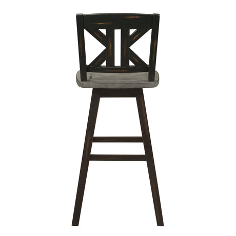 Amsonia Black Swivel Pub Counter Height Chairs, Set of 2 by Homelegance at Eve Furniture
