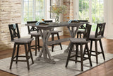 Amsonia Gray/Black Counter Height Set by Homelegance at Eve Furniture