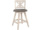 Amsonia Gray/White Swivel Counter Chair, Set of 2 by Homelegance at Eve Furniture