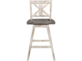 Amsonia Gray/White Swivel Counter Chair, Set of 2 by Homelegance at Eve Furniture