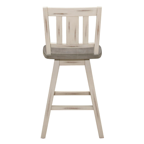 Amsonia Gray/White Swivel Counter Height Chairs, Set of 2 by Homelegance at Eve Furniture