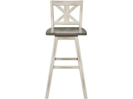 Amsonia White Swivel Pub Counter Height Chairs, Set of 2 by Homelegance at Eve Furniture