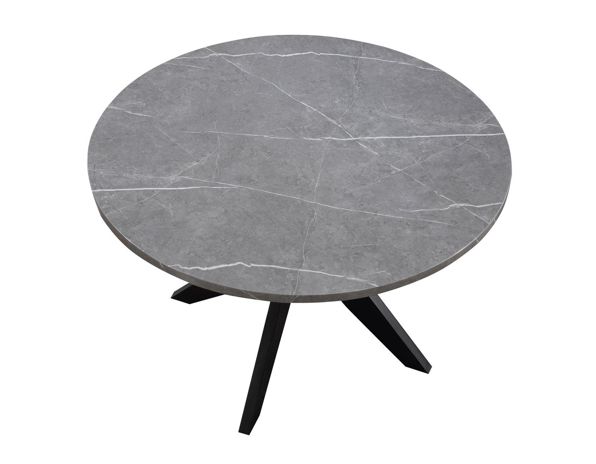 Amy 5-Piece Faux-Marble 48-inch Round Dining Set