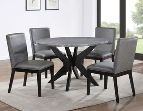 Amy Black/Gray Round Dining Room Set by Steve Silver at Eve Furniture