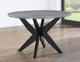 Amy Black/Gray Round Dining Room Set by Steve Silver at Eve Furniture