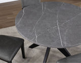 Amy Black/Gray Round Dining Room Set by Steve Silver at Eve Furniture