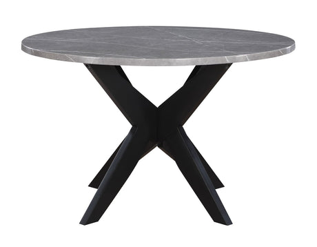 Amy Black/Gray Round Dining Room Set by Steve Silver at Eve Furniture