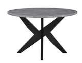 Amy Black/Gray Round Dining Room Set by Steve Silver at Eve Furniture