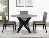 Amy Black/Gray Round Dining Room Set by Steve Silver at Eve Furniture