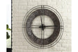 Ana Sofia Antique Gray Wall Clock by Ashley at Eve Furniture