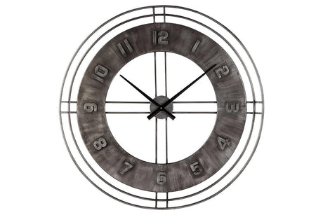 Ana Sofia Antique Gray Wall Clock by Ashley at Eve Furniture