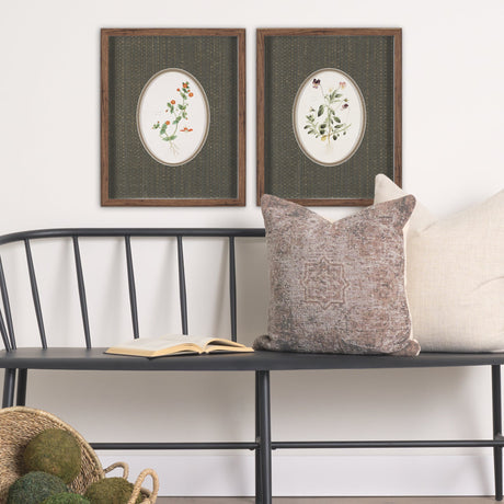 Anagallis Arvensis Flowers by Pierre Joseph Redoute a Hand Embellished Framed Print under Glass by Mercana at Eve Furniture
