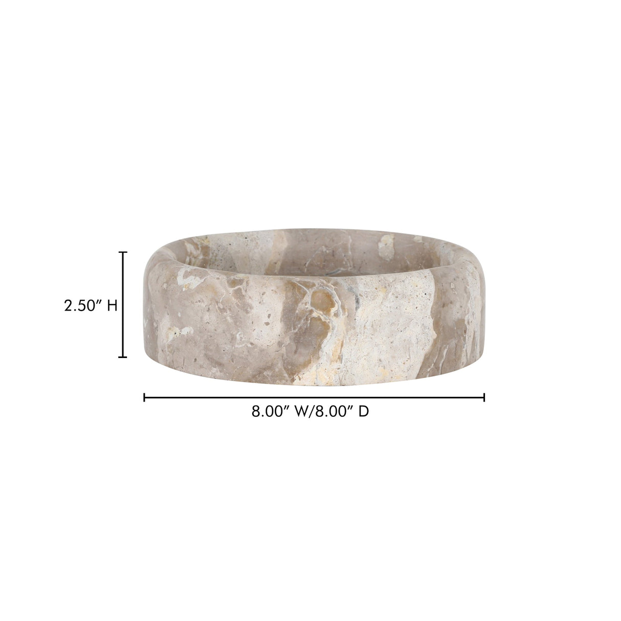 Anais Beige Marble Catchall by MOES at Eve Furniture