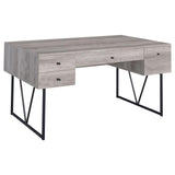 Analiese Gray Driftwood 4-Drawer Writing Desk