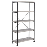 Analiese Gray Driftwood 4-Shelf Bookcase