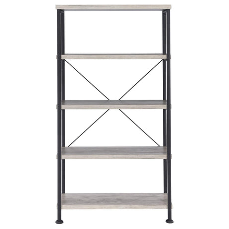 Analiese Gray Driftwood 4-Shelf Bookcase