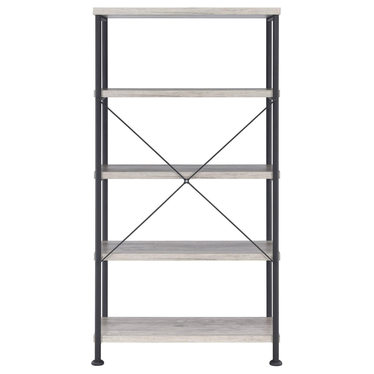 Analiese Gray Driftwood 4-Shelf Bookcase