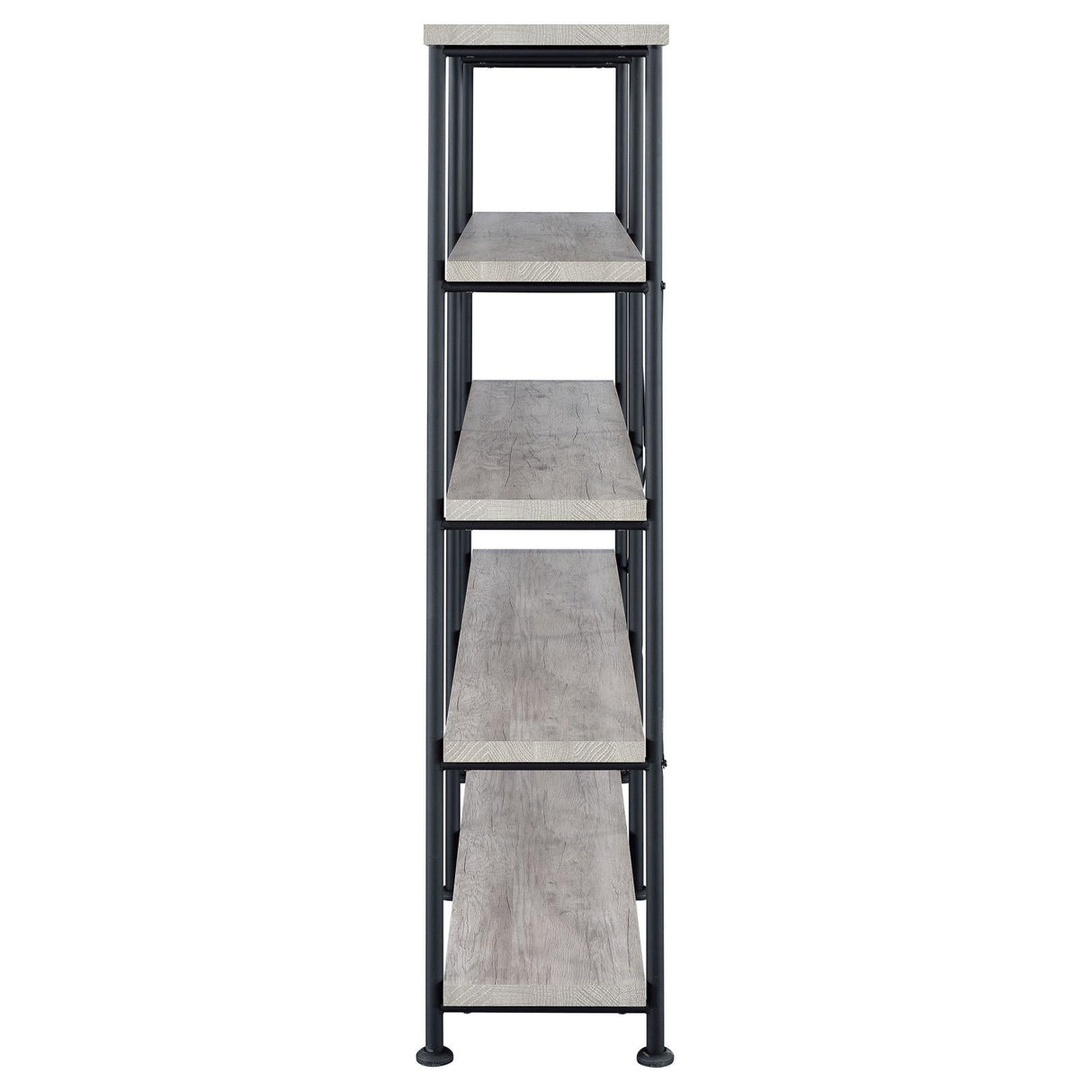 Analiese Gray Driftwood 4-Shelf Open Bookcase