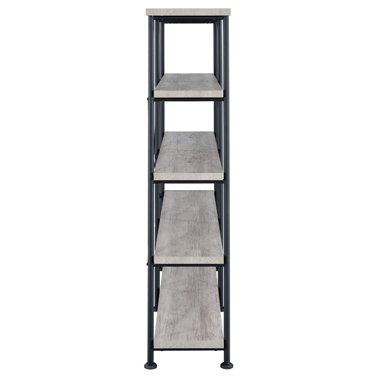 Analiese Gray Driftwood 4-Shelf Open Bookcase