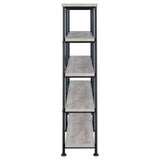 Analiese Gray Driftwood 4-Shelf Open Bookcase