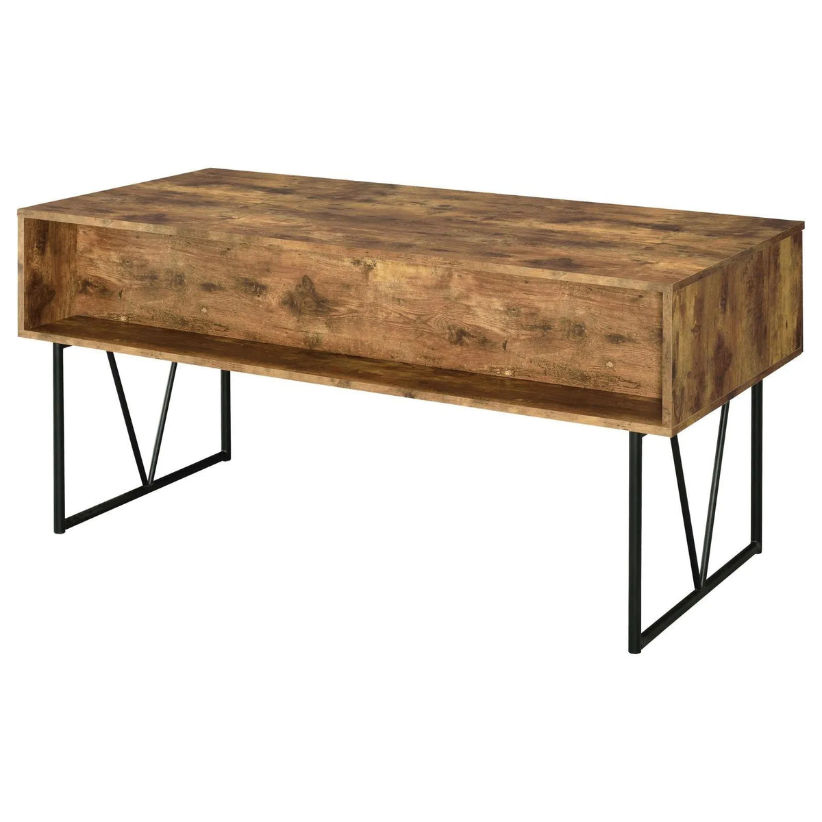 Analiese Antique Nutmeg 4-Drawer Writing Desk by Coaster at Eve Furniture