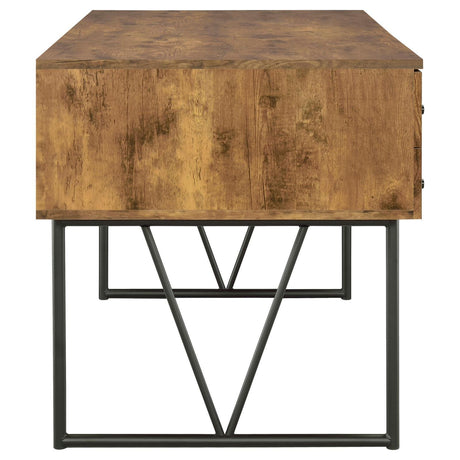 Analiese Antique Nutmeg 4-Drawer Writing Desk by Coaster at Eve Furniture