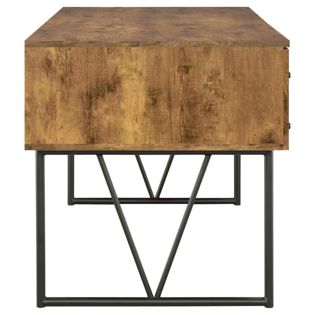 Analiese Antique Nutmeg 4-Drawer Writing Desk by Coaster at Eve Furniture