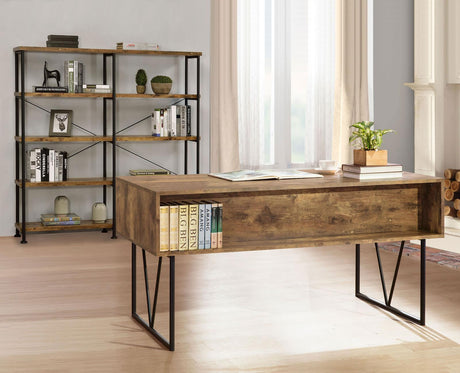 Analiese Antique Nutmeg 4-Drawer Writing Desk by Coaster at Eve Furniture