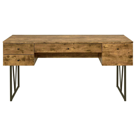 Analiese Antique Nutmeg 4-Drawer Writing Desk by Coaster at Eve Furniture