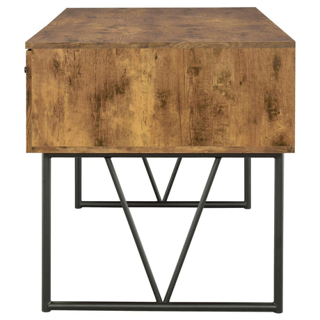 Analiese Antique Nutmeg 4-Drawer Writing Desk by Coaster at Eve Furniture
