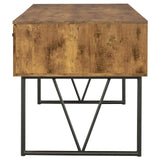 Analiese Antique Nutmeg 4-Drawer Writing Desk by Coaster at Eve Furniture