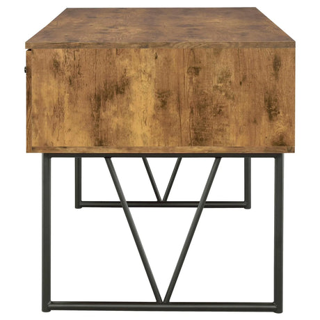 Analiese Antique Nutmeg 4-Drawer Writing Desk by Coaster at Eve Furniture
