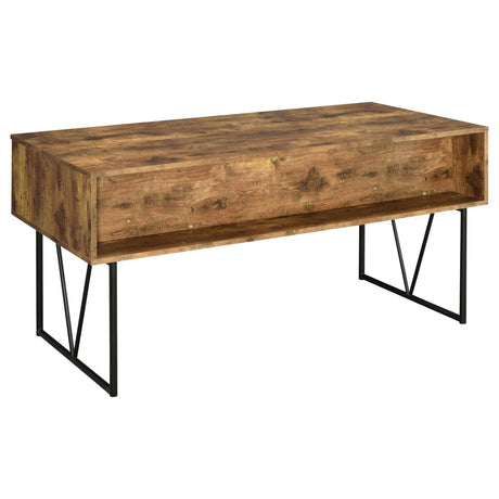 Analiese Antique Nutmeg 4-Drawer Writing Desk by Coaster at Eve Furniture