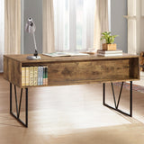 Analiese Antique Nutmeg 4-Drawer Writing Desk by Coaster at Eve Furniture