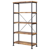 Analiese Antique Nutmeg 4-Shelf Bookcase by Coaster at Eve Furniture