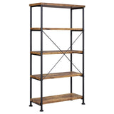 Analiese Antique Nutmeg 4-Shelf Bookcase by Coaster at Eve Furniture