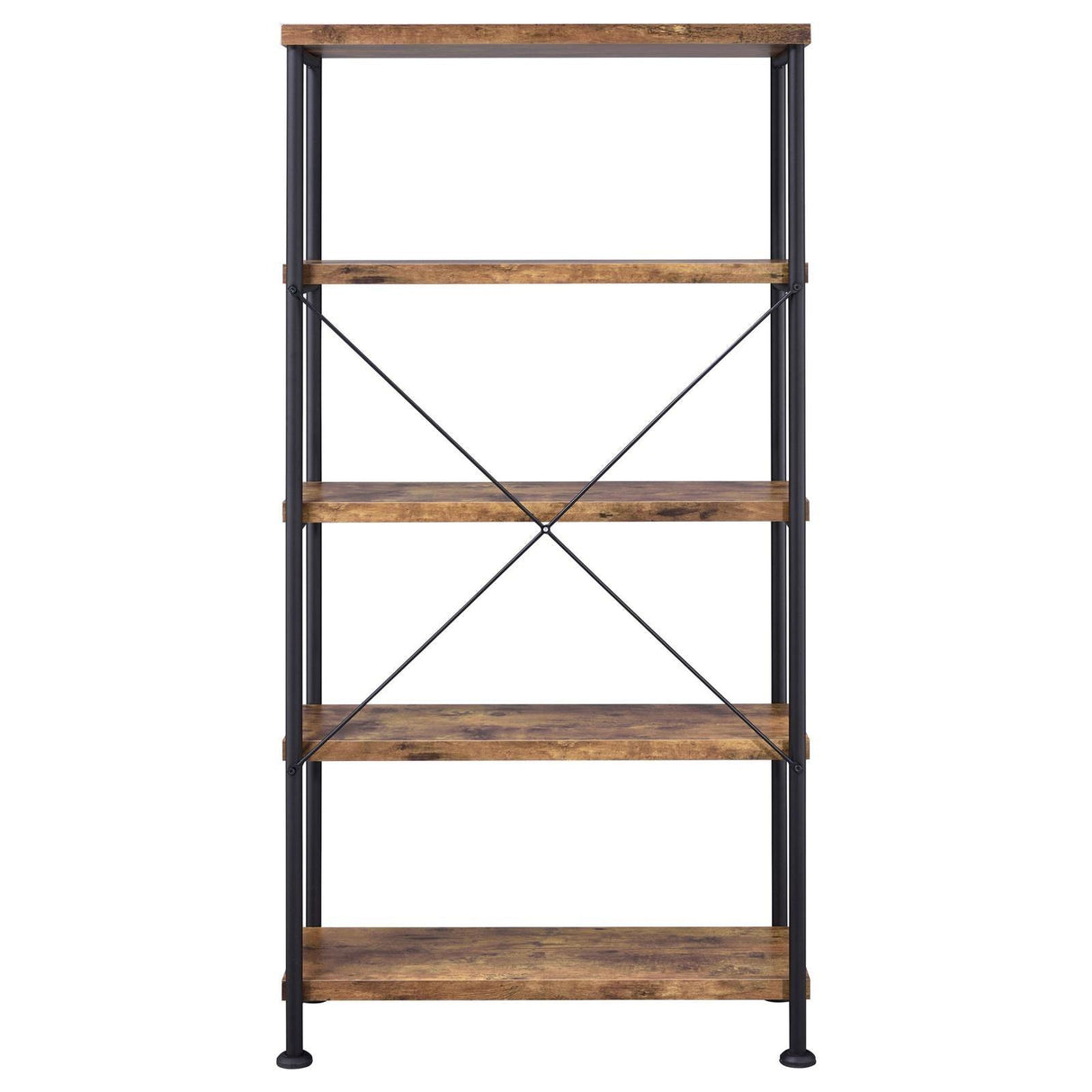 Analiese Antique Nutmeg 4-Shelf Bookcase by Coaster at Eve Furniture