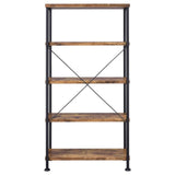 Analiese Antique Nutmeg 4-Shelf Bookcase by Coaster at Eve Furniture
