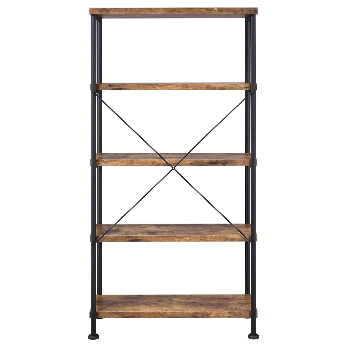 Analiese Antique Nutmeg 4-Shelf Bookcase by Coaster at Eve Furniture