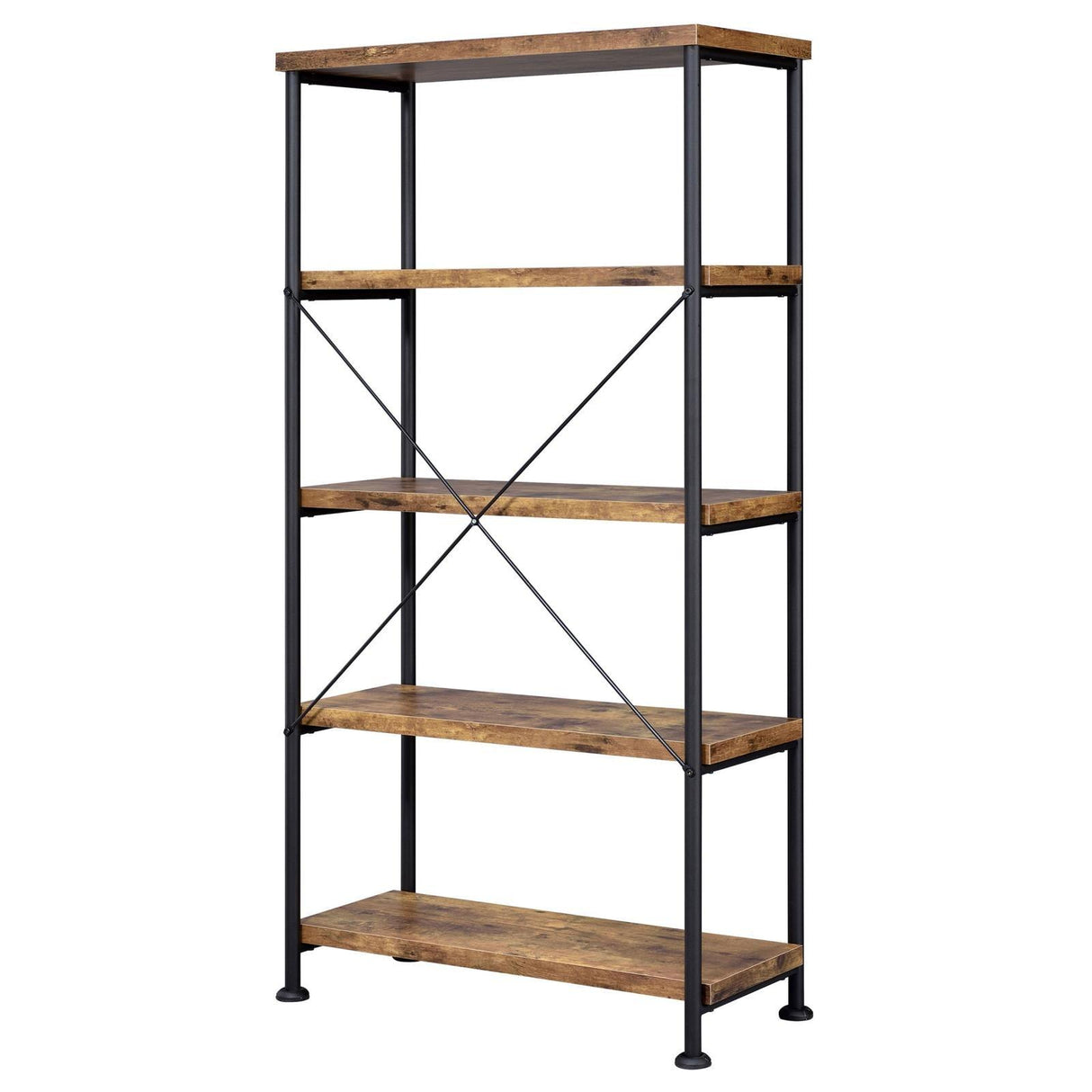 Analiese Antique Nutmeg 4-Shelf Bookcase by Coaster at Eve Furniture