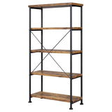 Analiese Antique Nutmeg 4-Shelf Bookcase by Coaster at Eve Furniture