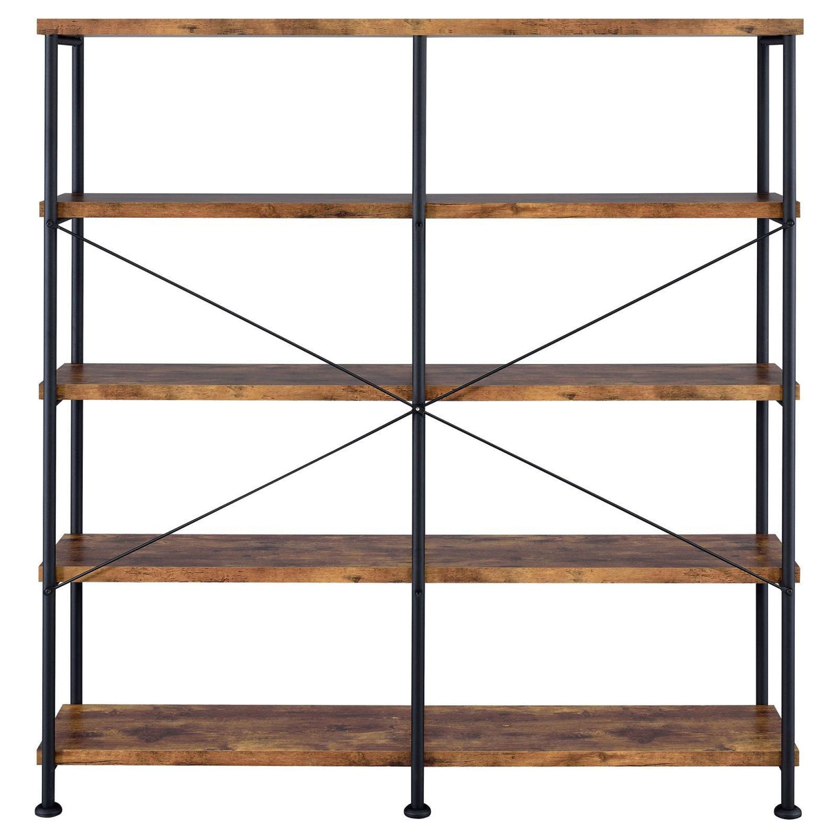 Analiese Antique Nutmeg 4-Shelf Open Bookcase by Coaster at Eve Furniture