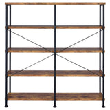 Analiese Antique Nutmeg 4-Shelf Open Bookcase by Coaster at Eve Furniture